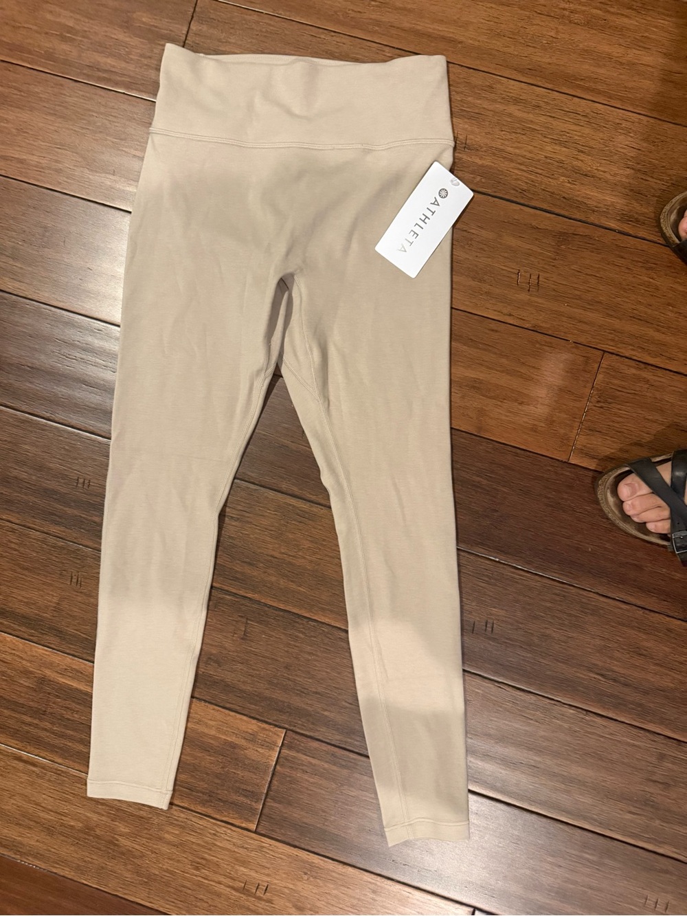Athleta Intuition Tight Cream/Tan High-Waist Leggings